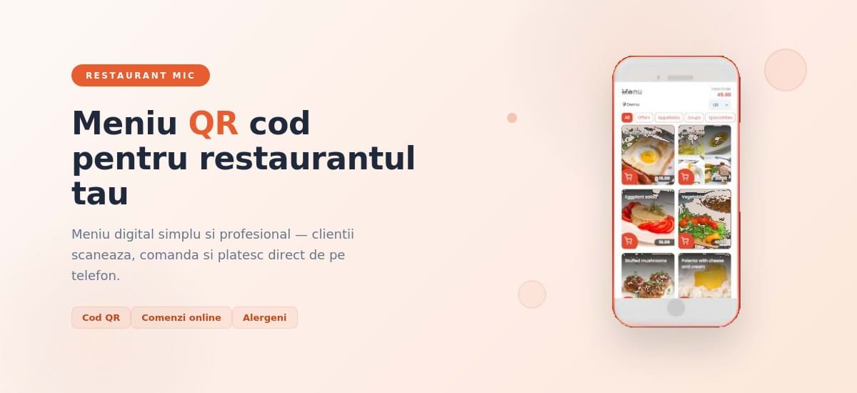 solutie meniu digital